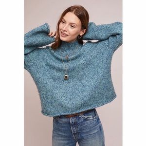Anthropologie Moth Sparkle Knit Turtleneck Sweater